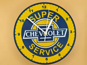 Chevrolet Super Service Clock w/ Numbers