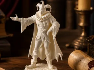 Medieval Jester Figurine - Fantasy Clown Statue