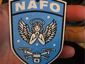 NAFO Drone Angel Patch Keychain - Slava Ukraini!