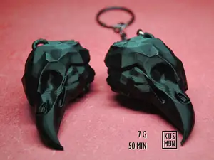 Polygonal Raven pendant