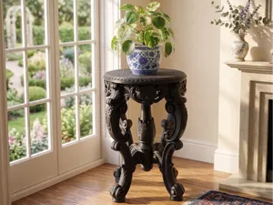 Baroque Plant Stand - The Ebony Garden Art