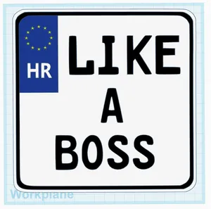 Euro License plate 180x180 - Like A Boss