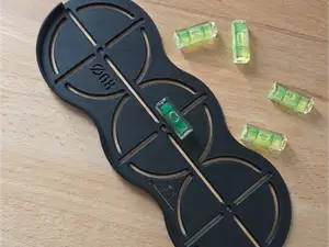 Electrical EU socket template with spirit level