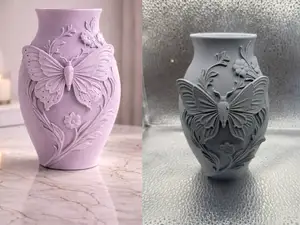 Elegant Butterfly Floral Vase for Stylish Home Dec