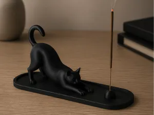 Stretching - Cat Incense Holder