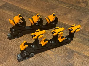 Tripple Fishing Rod/Paddle Holder for Hobie H-Rail