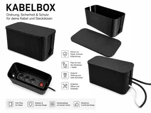 Kabelbox für 3-fach Steckdosenleiste