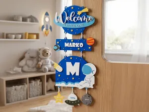 Astronaut Space Baby Birth Welcome Sign Custom