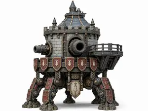 Walking City Siege Fortress - FDM Friendly fort
