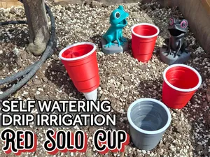 Self Drip Plant Watering  - Modular Red Solo Cup