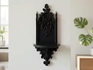 Gothic Arch Shelf: Cathedral Wall Decor