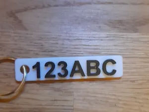 Custom number plate Key chain blank
