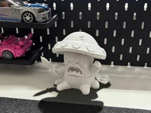 Angry Battle Mushroom | Warrior Fungi Figurine