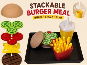 Montessori Burger Meal Play Set