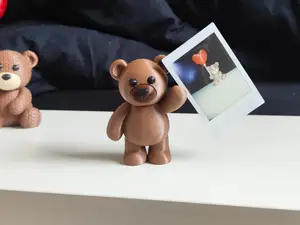 Knitted Teddy Photo/Note holder NO AMS