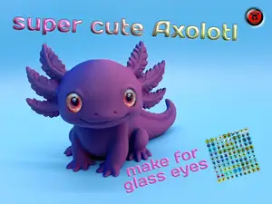 Super Cute Axolotl – Perfect for 10mm Glass Eyes