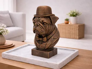Pug Gentleman Bust – Classic Bowler Edition