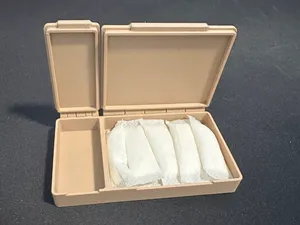 Slim nicotine pouch case with disposal compartment