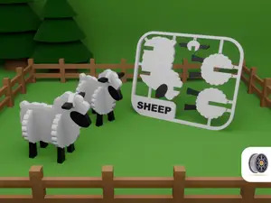 Cute Sheep Kit Card | AMS Ready