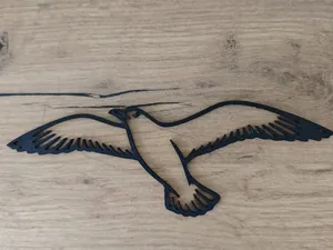 Fliegende Möwe – Wandbild Silhouette