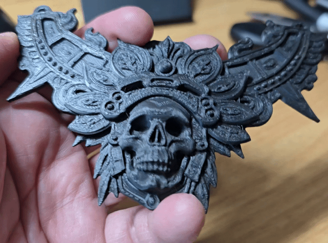 Aztec Warrior skull neckpiece with new V2.0 