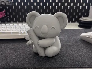 Adorable Baby Koala Hugging Bamboo | Cute Decor