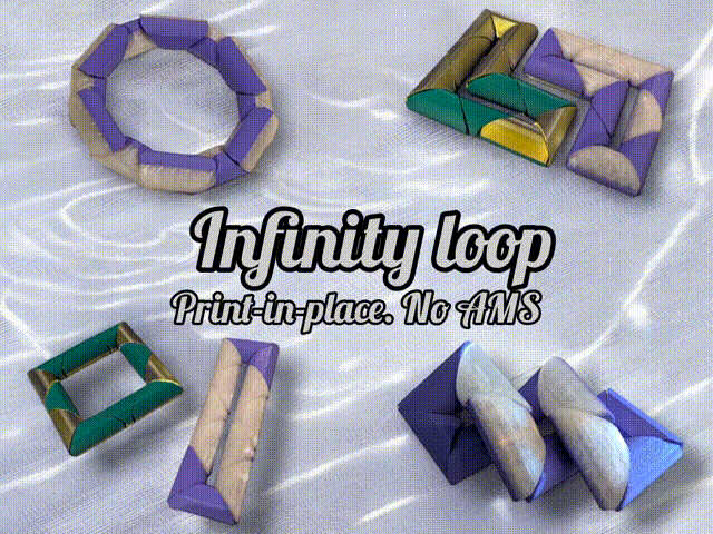 Infinity Loop - print in place rattle free fidget