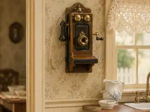 Miniature Antique Hand-crank Telephone