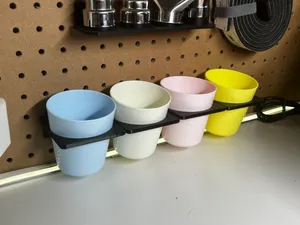 IKEA kid cup holder on 1 inch pegboard