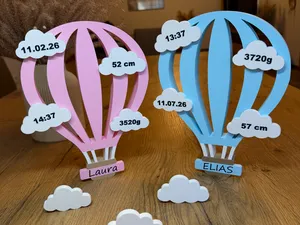 Personalized Birth Hot Air Balloon - Custom