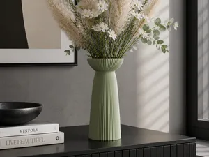 Tayo Ribbed Vase – Minimal Japandi Decor