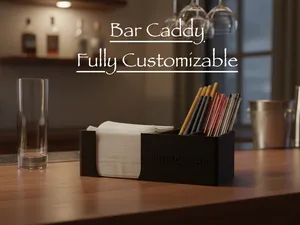 Parametric Custom Bar Caddy | Home Bar Organizer