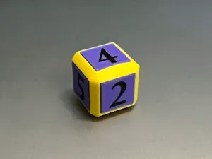 6-Side Custom Die (Letter, Number and colors)