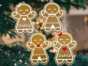 Christmas Ornament: Gingerbread Personalized Name
