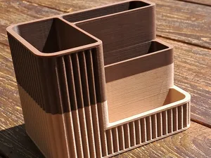 ribbed modern desk organizer