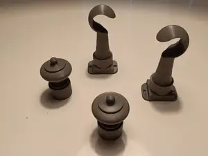 Fancy Curtain Rod Brackets and End Caps Set