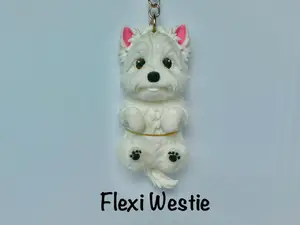 Flexi Westie Keychain