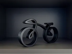 Scultura Minimalista di Bicicletta - Decorazione