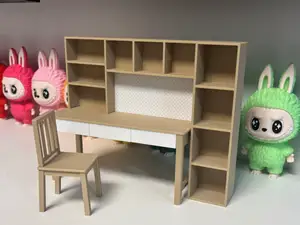 1:10书桌、书架、椅子、洞洞板微缩家具