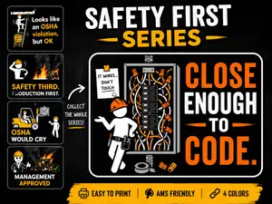 Safety First Series – Close Enough To Code Sign