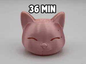 Smiling Cat Head – Minimalist Feline Charm