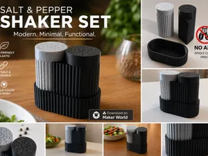 Modern Salt & Pepper Set | No AMS Needed