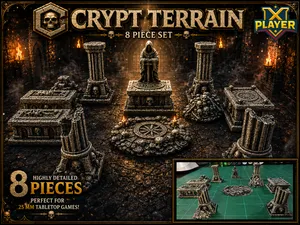 Crypt Terrain Set: DnD D&D Pathfinder Terrain