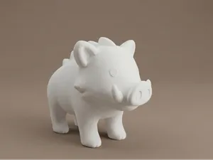 Cute Wild Boar Figurine – Cartoon Forest Animal