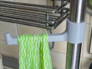 Kitchen faucet dishcloth holder