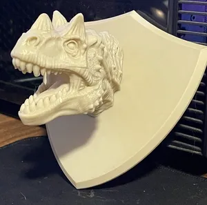 Ceratosaurus Dinosaur Head Bust with Plaque