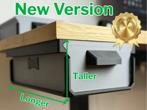 Extended desk drawer with multi storage