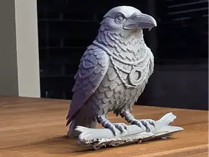 Mystic Raven on Branch Figurine