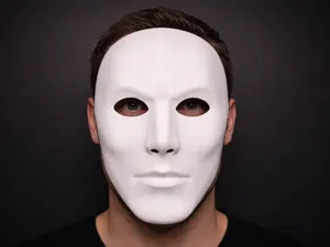 Realistic White Face Mask / Cosplay Prop