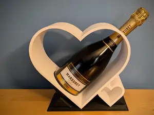 Champagne Bottle Display Heart